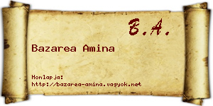 Bazarea Amina névjegykártya